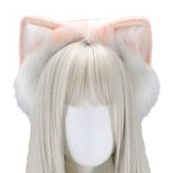 churuso Dienstmädchen-Haarreif für weibliche Plüsch-Ohren, Cosplay, Kostüm, Halloween, Party, Kopfschmuck, Kopfbedeckung, Halloween-Stirnband von churuso