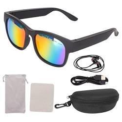 Intelligente Brille, Kabellose Bluetooth-Sonnenbrille, Audio-Sonnenbrille, Stereo, Musik Hören und Anrufe, Bluetooth 5.0-Smart-Brille, Sonnenbrille mit Geräuschunterdrückung, Zum(Sieben Farben) von ciciglow