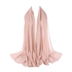 cinnamou Damen Schal Long Scarf, Frauen Plain Chiffon Schal Hijab Wrap Tücher Stirnband Muslim Hijabs von cinnamou