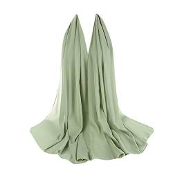 cinnamou Damen Schal Long Scarf, Frauen Plain Chiffon Schal Hijab Wrap Tücher Stirnband Muslim Hijabs von cinnamou