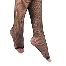 cityfly Frauen Open Toe Angeln Netzstrumpfhose Tanzkleidung Latin Strumpfhosen Strümpfe Einfarbig Stretchy Toeless Leggings Socken Netzstrumpfhose für Frauen von cityfly