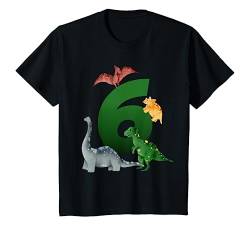 Kinder Geburtstagsshirt 6 Jahre Dinosaurier Dino 6. Geburtstag T-Shirt von cloth.ly Dino Shirts zum 6. Geburtstag