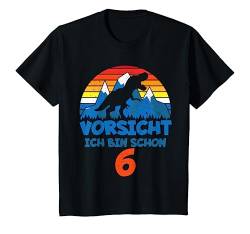 Kinder Geburtstagsshirt 6 Jahre Junge Dinosaurier Ich bin 6 T-Shirt von cloth.ly Dino Shirts zum 6. Geburtstag