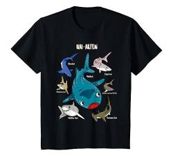Kinder Hai T-Shirt Jungen Hai Arten Biologie Meer Haifisch T-Shirt von cloth.ly Hai T-Shirts