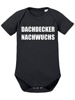 clothinx Dachdecker Nachwuchs Lustiges Geschenk zur Geburt Baby Body Bio Schwarz Gr. 50-56 von clothinx