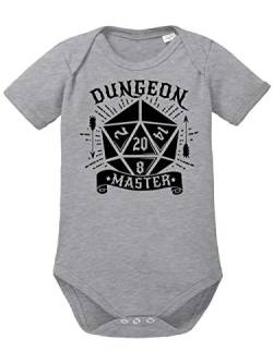 clothinx Dungeon Master Rollenspiel Pen and Paper RPG Baby Body Bio Sports Grey Gr. 62 von clothinx