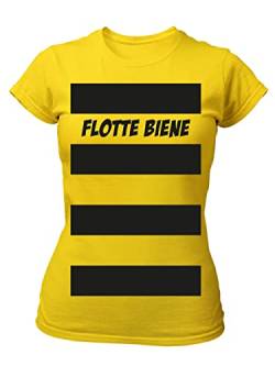 clothinx Flotte Biene Kostüm T-Shirt Damen Gelb Größe XL von clothinx