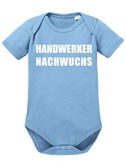 clothinx Handwerker Nachwuchs Lustiges Geschenk zur Geburt Baby Body Bio Himmelblau Gr. 62 von clothinx