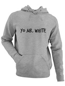 clothinx Herren Kapuzen-Pullover Yo Mr. White Grau/Schwarz Größe L von clothinx