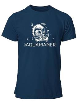 clothinx Herren T-Shirt Bio & Fair Der Aquarianer Navy/Weiß Größe M von clothinx