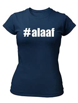 clothinx Karneval #alaaf Damen T-Shirt Bio & Fair Navy/Weiß Größe L von clothinx