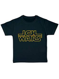 clothinx Kinder T-Shirt Bio Sprüche Ich Wars Schwarz/Gelb Größe 128 von clothinx