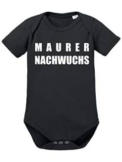 clothinx Maurer Nachwuchs Lustiges Geschenk zur Geburt Baby Body Bio Schwarz Gr. 62 von clothinx