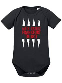 clothinx Mein Erstes Frankfurt Trikot Für Fussball Fans Baby Body Bio Schwarz Gr. 74-80 von clothinx