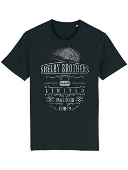 clothinx Peaky Blinders Shelby Brothers Limited | Gangs of Birmingham Design - ideal Für Serien-Fans | Versüß dir die Wartezeit auf die Neue Staffel Herren T-Shirt Bio und Fair Schwarz Gr. S von clothinx