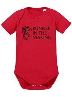 clothinx Shadowrun Runner in the Making | Lizenziertes Original-Design | Hochwertig Bedruckt | Passend Für Jeden Chummer Baby-Body Bio Rot Gr. 74-80 von clothinx