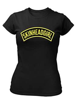 clothinx Skinhead Bekleidung - Skinheadgirl - T-Shirt - Bio, Fair - & Vegan Schwarz Gr. XL von clothinx