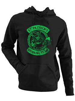 clothinx St. Patricks Day - Saint Patrick's Day Drinking Team Herren Kapuzen-Pullover Schwarz Gr. XL von clothinx