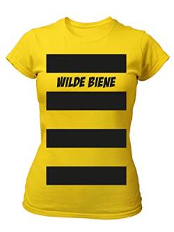 clothinx Wilde Biene Kostüm T-Shirt Damen Gelb Größe M von clothinx