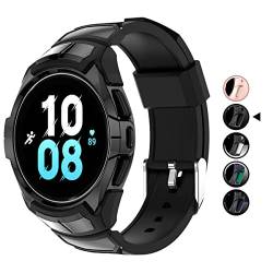 colaxuyi Kompatibel mit Galaxy Watch 5 Armband mit Hülle, Stoßfest Rugged Armor Samsung Galaxy Watch 5 Armband mit Military Protective Bumper Galaxy Watch 5 Hülle 40mm Männer Frauen von colaxuyi