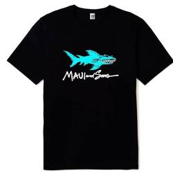 Maui and Sons Shark Logo Mens Black Color T Shirt Sizes S - 5XL Reprint Black 3XL von colby