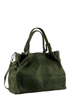 collezione alessandro Schultertasche Wave aus italienischem Leder 42cm x 31cm x 20cm von collezione alessandro