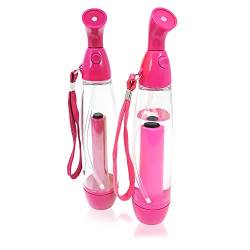 com-four® 2X Wassersprüher, Wasserzerstäuber zum Erfrischen mittels Luftdruck, 80 ml, in pink (02 Stück - pink) von com-four