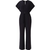 comma, Jumpsuit, V-Ausschnitt, Kurzarm, für Damen, blau, 44 von comma,