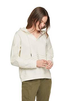 comma Casual Identity Damen Hoodie mit Biesenfalten Offwhite 42 von comma