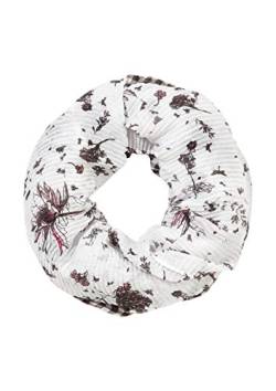 comma Damen Gesmokter Loopschal mit Allovermuster white AOP handdrawn flower 1 von comma