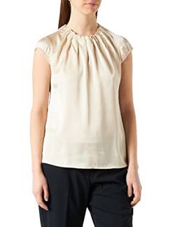 comma Damen Kurzarm Bluse, 8100 beige, 38 von comma