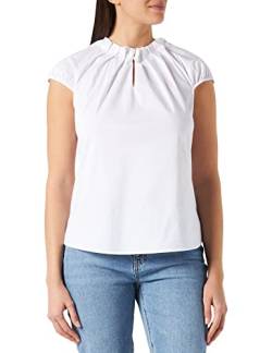 comma Damen Short-sleeved Blouse Bluse, 0100 White, 40 EU von comma