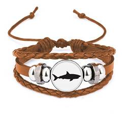 Docile Blue Ocean Hai Fierce Fisch-Armband Leder Schmuck Ornament von comp