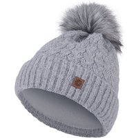 compagno Bommelmütze (1-St) Wintermütze Strick Mütze Winter Strickmütze Damen Fleecefutter Beanie von compagno