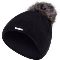 compagno Bommelmütze (1-St) Wintermütze Strickmütze Damen Metallic-Garn Mütze Beanie von compagno