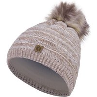 compagno Bommelmütze (1-St) Wintermütze Strickmütze Damen Pailetten Damenmütze Beanie von compagno