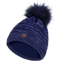 compagno Bommelmütze (1-St) Wintermütze Strickmütze Damen Pailetten Damenmütze Beanie von compagno