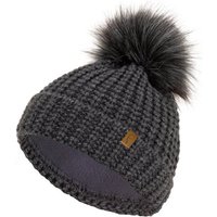 compagno Bommelmütze Wintermütze Damen Winter Mütze Beanie Haube gefüttert Strickmütze von compagno