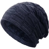 compagno Strickmütze (1-St) Gefütterte Beanie Wintermütze Damen Herren Mütze Haube Winter Herbst von compagno