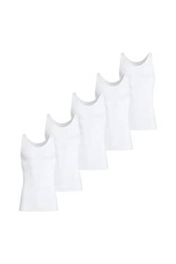 Conta DOPPELRIPP Unterhemd, Unterwäsche für Herren, klassisch bequemes Oberteil, aus 100% Baumwolle, weiß | 5er Spar-Pack, Gr.: 6/L von con-ta