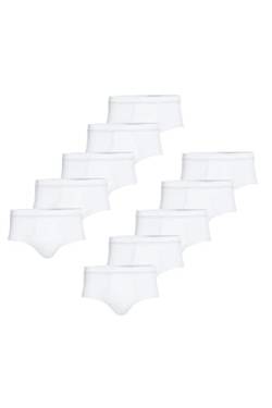Conta Slip mit Eingriff Spar-Pack, Bequeme Unterwäsche für Herren im klassischen Design, aus 100% Baumwolle, weiß | 10er Spar-Pack, Gr.: 10/4XL von con-ta