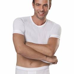 con-ta- 5er Spar-Pack Herren Unterhemden 1/4 Arm Doppelripp/T-Shirts - 100% supergekämmte Baumwolle - Weiß Kochfest und Trockner geeignet (9/3XL, Weiß) von con-ta
