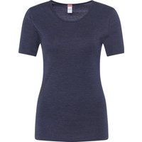 -con-ta- T-Shirt, Rundhals-Ausschnitt, uni, für Damen, blau, 42 von -con-ta-