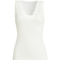 -con-ta- Tank Top, Spitze, uni, für Damen, weiß, 44 von -con-ta-