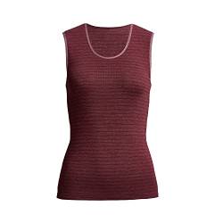 con-ta Thermo Unterhemd, anliegende Passform, wärmende Eigenschaften Farbe Bordeaux-Geringelt, Größe 48 von con-ta