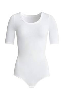 conta kurzarm Body Modal, bequemer Einteiler für Damen, T-Shirt Oberteil & Druckknöpfe, weiches Modal, Damenunterwäsche, weiß | Gr.: 36/XS von con-ta