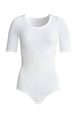 conta kurzarm Body Modal, bequemer Einteiler für Damen, T-Shirt Oberteil & Druckknöpfe, weiches Modal, Damenunterwäsche, weiß | Gr.: 46/XXL von con-ta