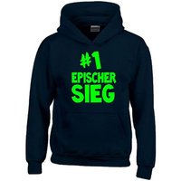 coole-fun-t-shirts Hoodie #1 EPISCHER Sieg Hoodie Sweatshirt mit Kapuze Zocker Gamer von coole-fun-t-shirts