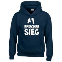 coole-fun-t-shirts Hoodie #1 EPISCHER Sieg Hoodie Sweatshirt mit Kapuze Zocker Gamer von coole-fun-t-shirts