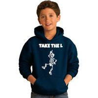 coole-fun-t-shirts Hoodie TAKE THE L Skelett Hoodie Kinder Gr. 128 140 152 164 von coole-fun-t-shirts